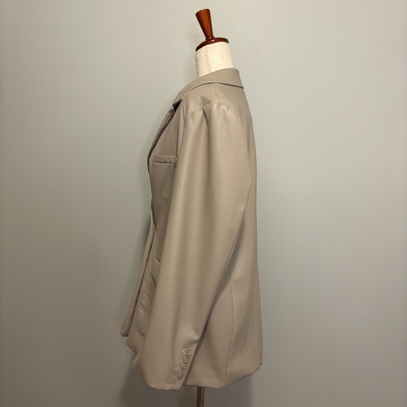 Jonathan Simkai Raelynn stretch vegan leather blazer in gray - Size L - Picture 3 of 5